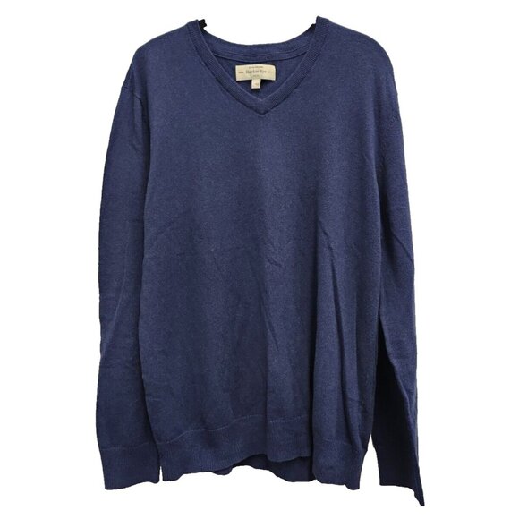 Hawker Rye Stitch Fix Mens Sweater Medium Navy Cotton Cashmere V-Neck Pullover - Picture 1 of 7